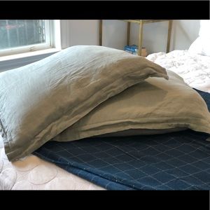 Restoration Hardware Belgian linen Euro Shams (2)